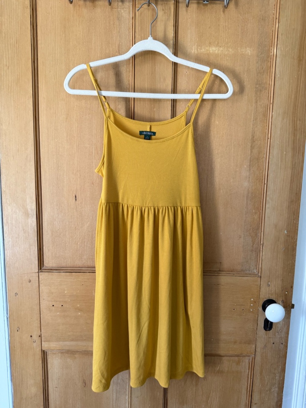 wild fable Mustard Yellow Midi Spaghetti Strap Dress